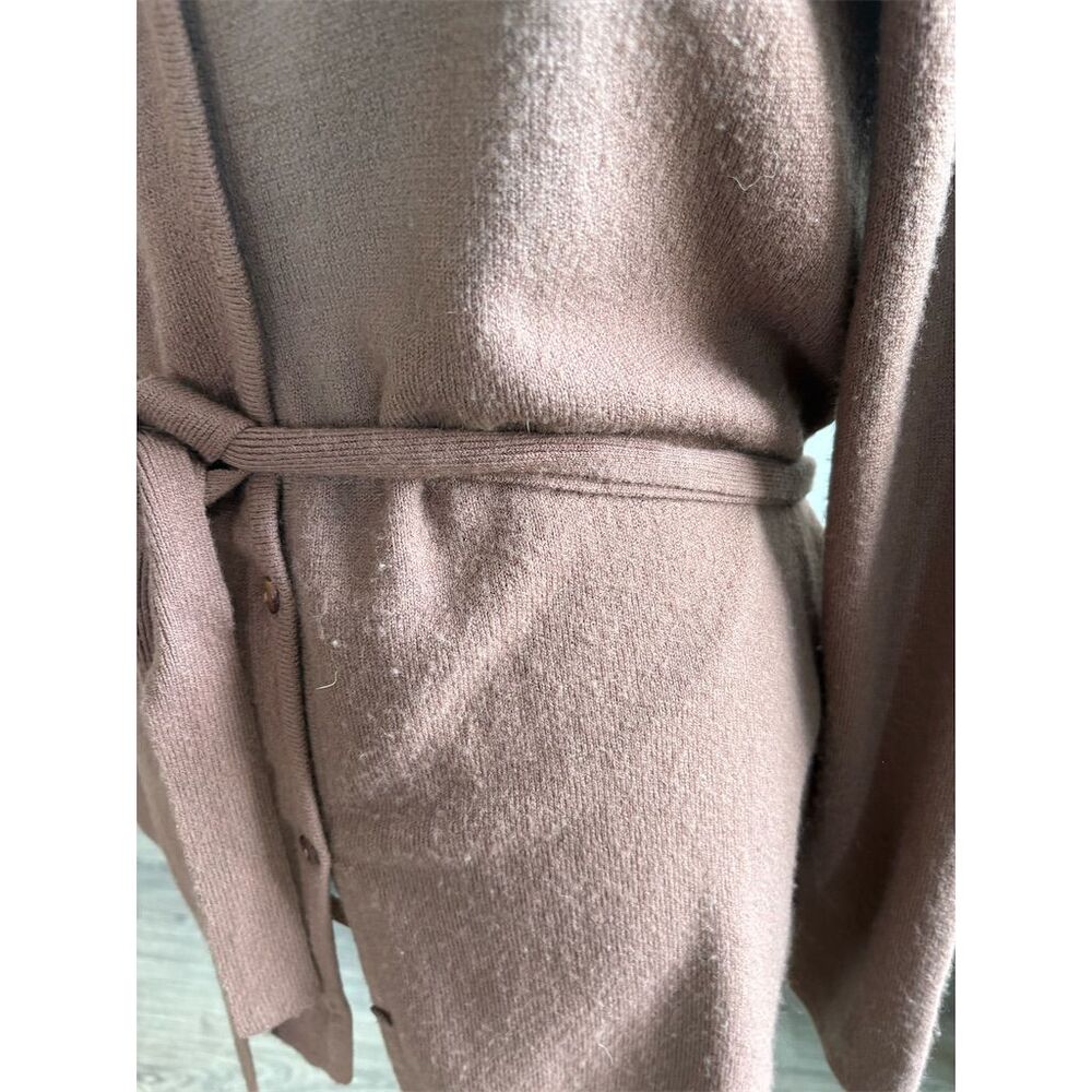 Carol Rose Women's Brown Belted Cardigan Sweater Size‎ M Long Sleeve Casual - Picture 2 of 5
